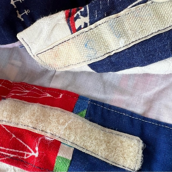 Vintage 50s 60s Patchwork Nautical High Waist Maxi Skirt Patriotic Sailing Med - Picture 8 of 15